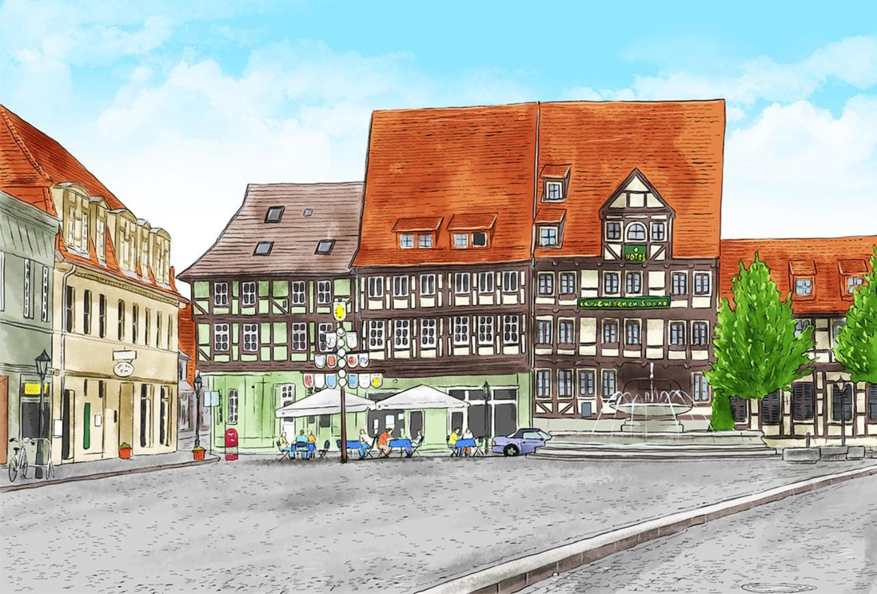 Hotel Zur Goldenen Sonne Quedlinburg Exterior photo